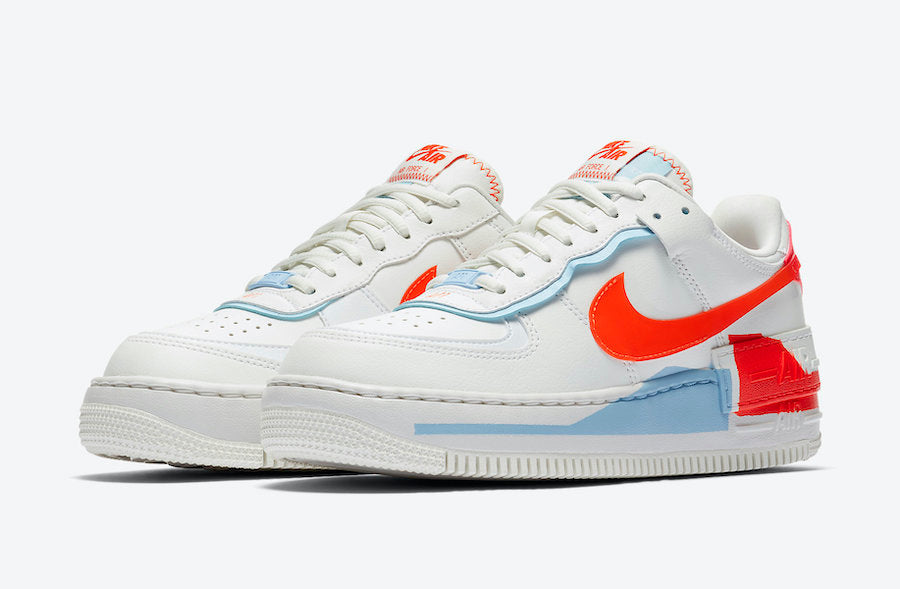 Nike Air Force 1 Shadow SE Team Orange Blue - Kick Culture