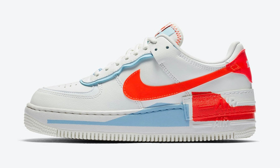 Nike Air Force 1 Shadow SE Team Orange Blue - Kick Culture