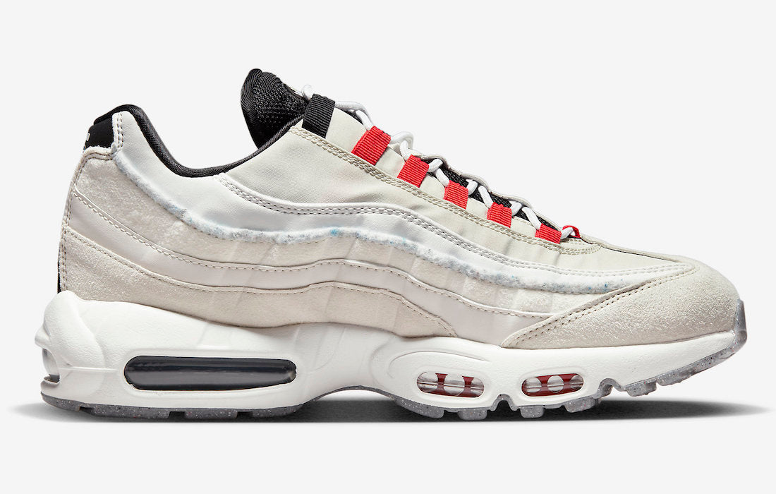 Nike Air Max 95 SE Double Swoosh Light Bone Habanero Red - Kick Culture