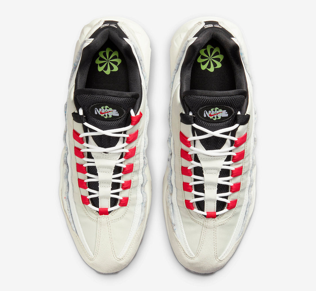 Nike Air Max 95 SE Double Swoosh Light Bone Habanero Red - Kick Culture