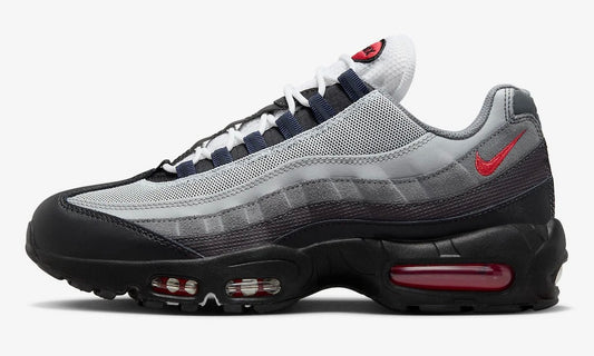 Nike Air Max 95 Smoke Grey Track Red - Kick Culture