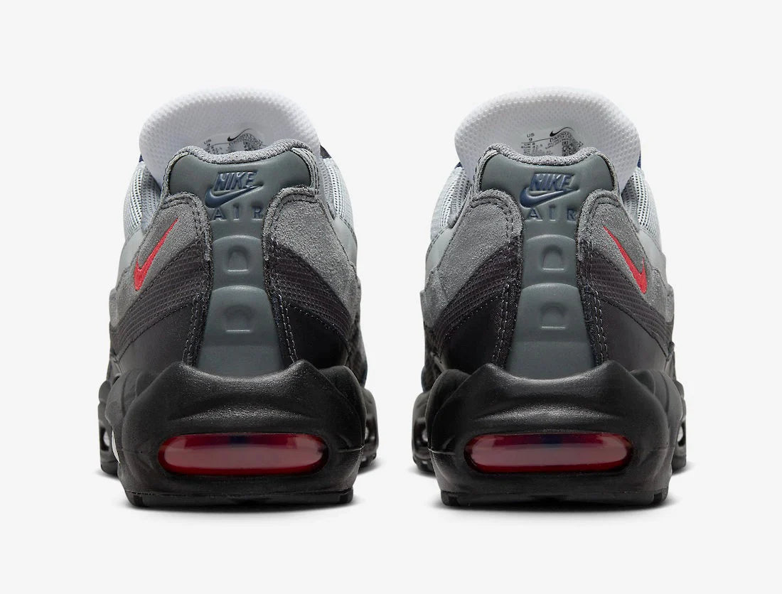 Nike Air Max 95 Smoke Grey Track Red - Kick Culture