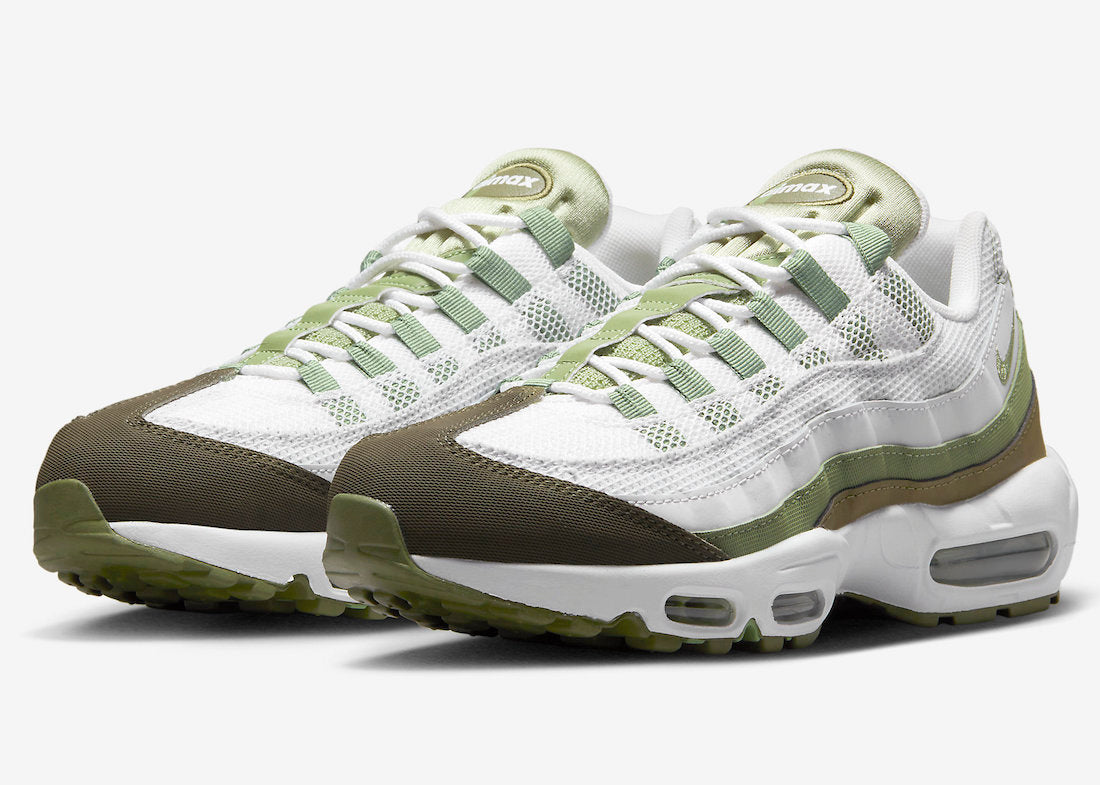 Nike Air Max 95 White Oil Green - Kick Culture