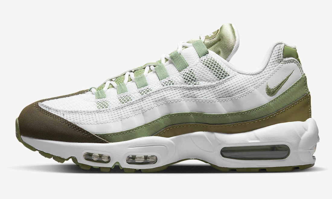 Nike Air Max 95 White Oil Green - Kick Culture