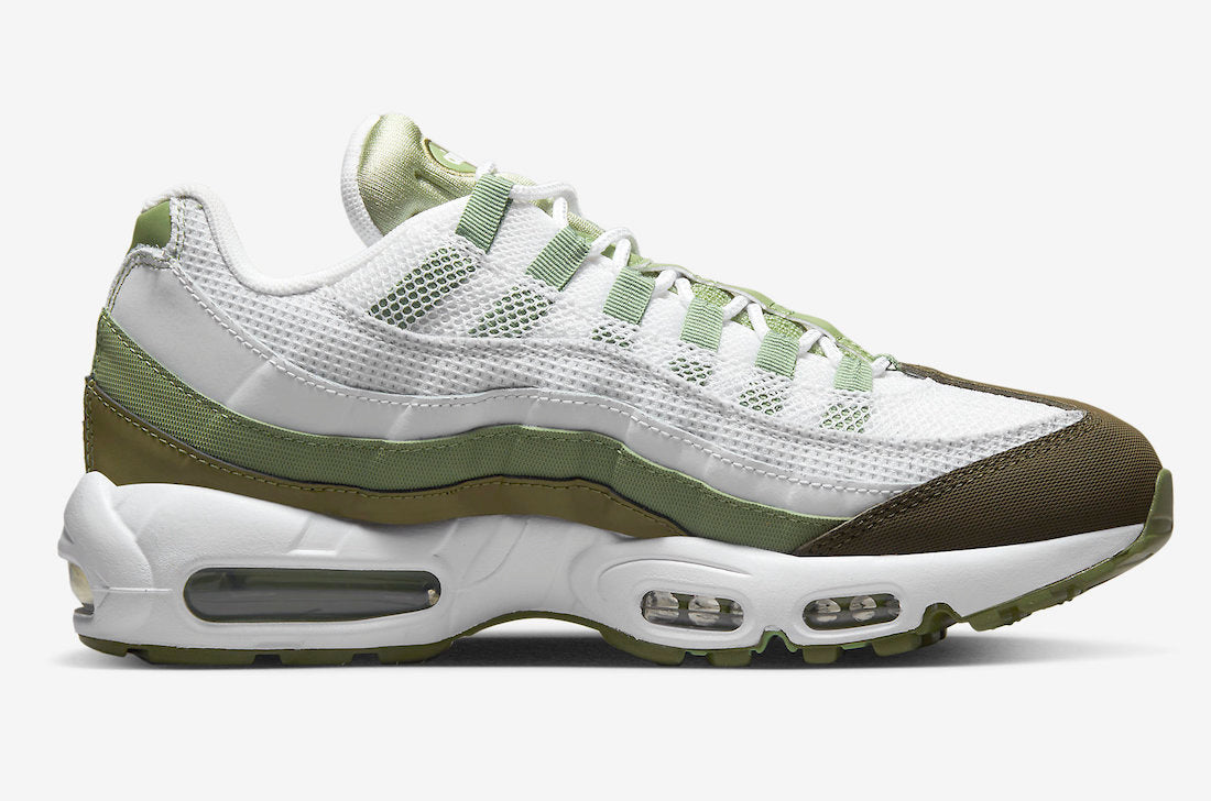 Nike Air Max 95 White Oil Green - Kick Culture